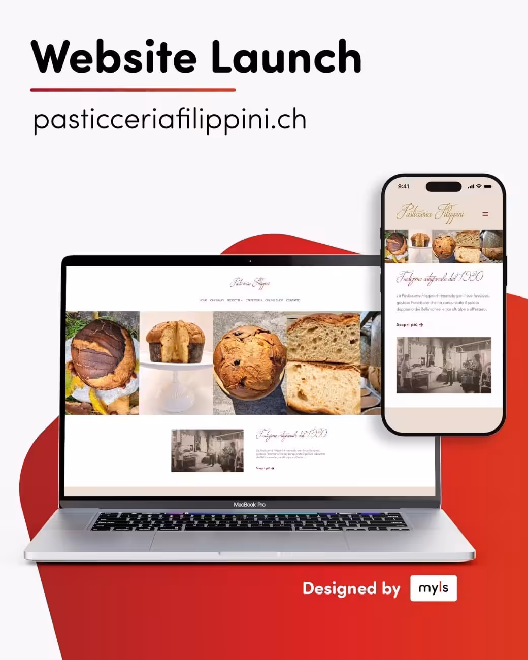 🍰 Neues Projekt online – www.pasticceriafilippini.ch  ✨