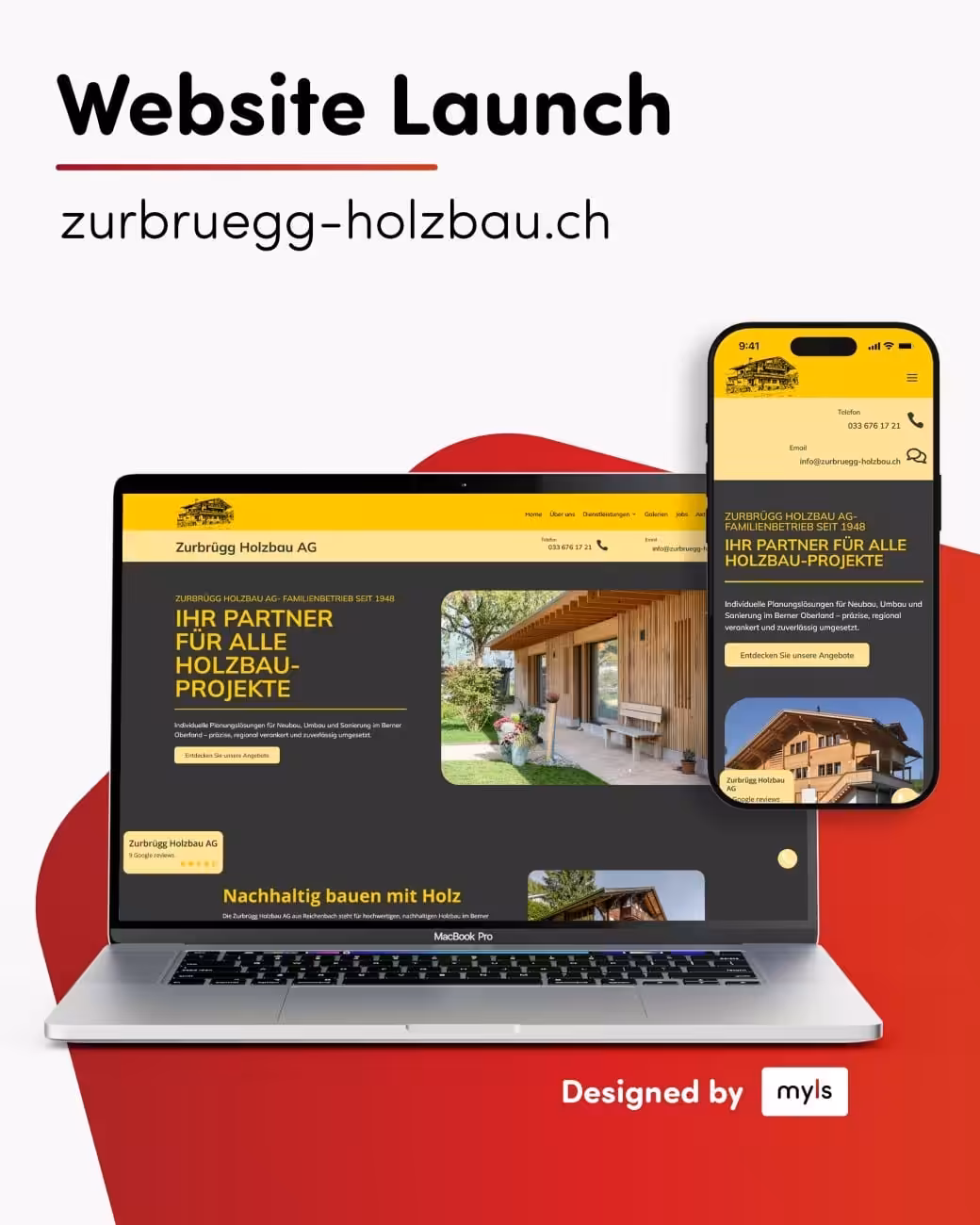 🍃 Neues Projekt online – www.zurbruegg-holzbau.ch  🌟