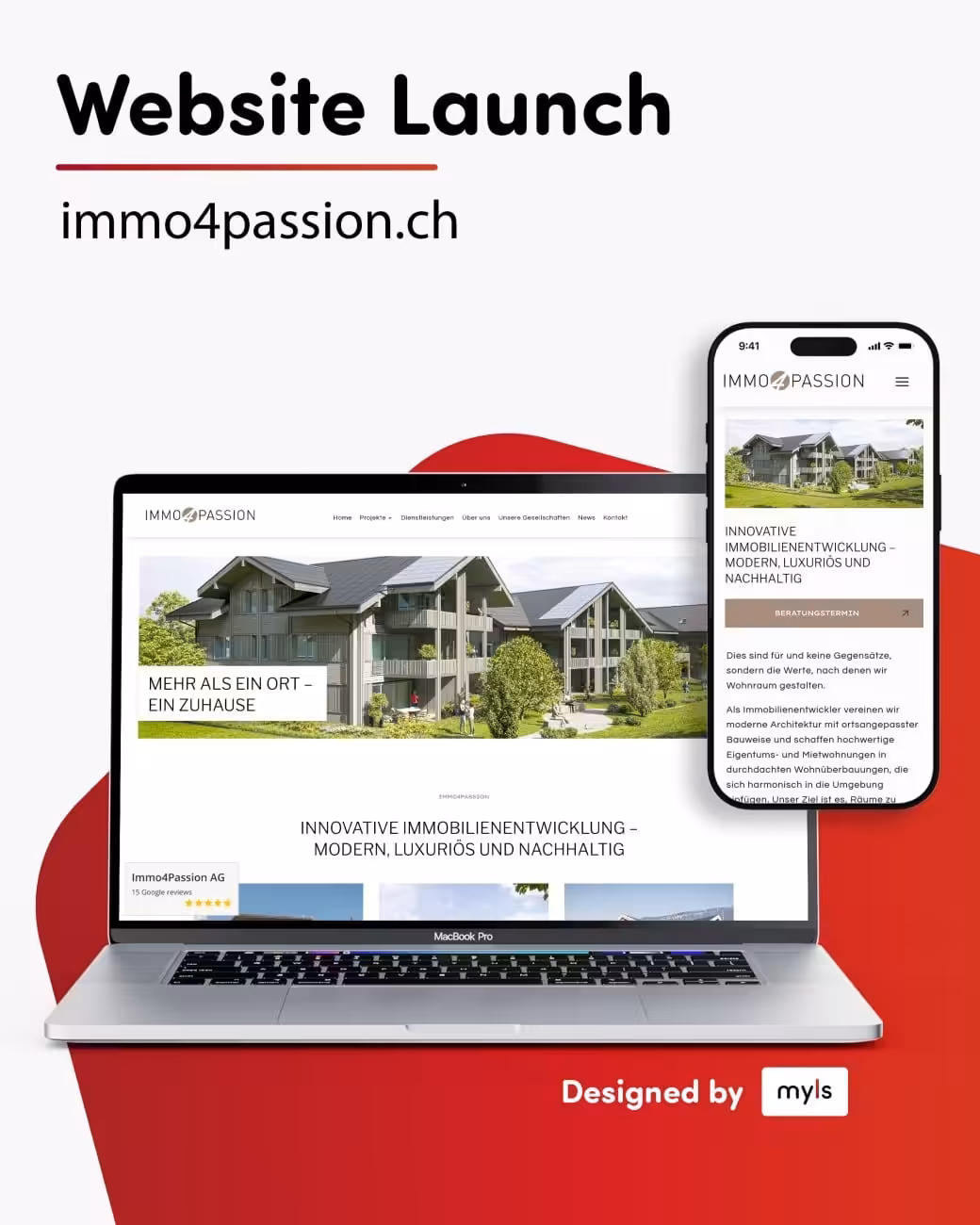 Neue Website live – immo4passion.ch